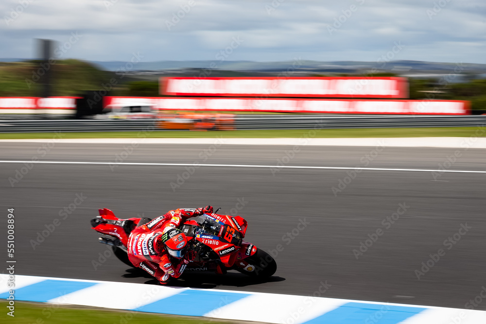 Francesco Bagnaia of Italy on the Ducati Lenovo Team Ducati during ...