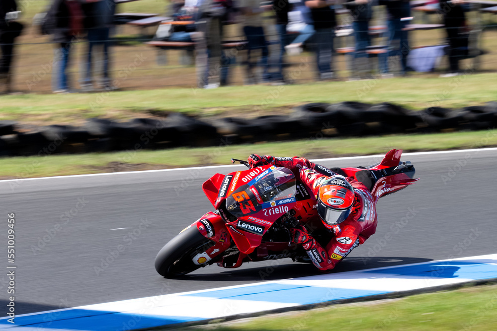 Francesco Bagnaia of Italy on the Ducati Lenovo Team Ducati during ...