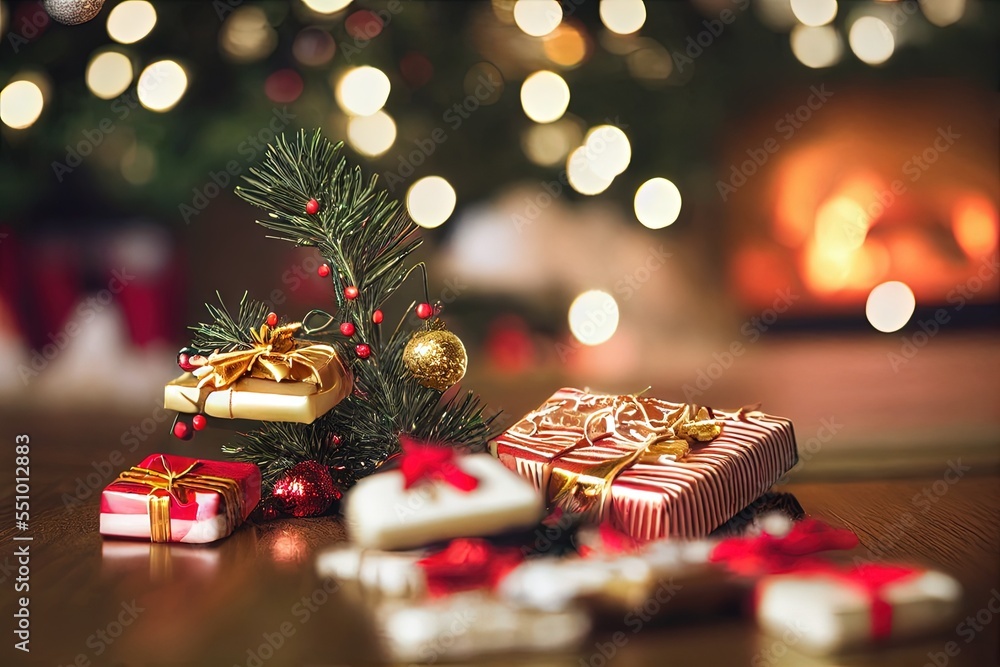 Christmas Milk & Cookies for Santa Christmas Tree Fireplace Presents Home Holiday Fireplace Background Image Christmas Milk & Cookies for Santa Christmas Tree Fireplace Presents Home Holiday Fireplace Background Image