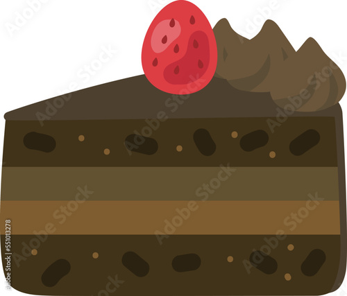 チョコケーキのイラスト