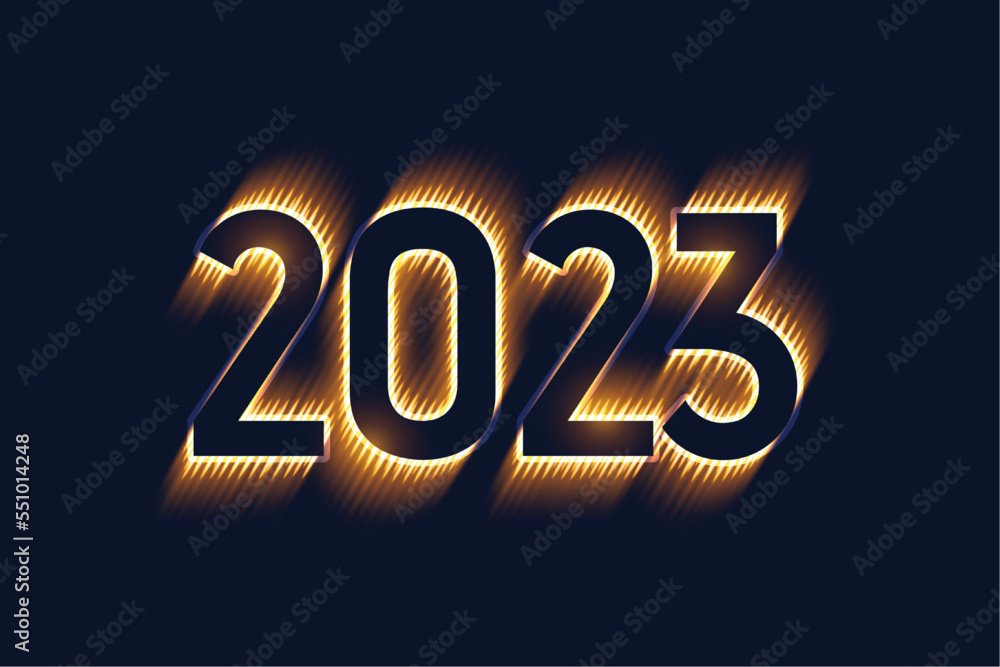 neon style 2023 text for new year occasion banner