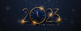 2023 new year eve festival banner with clock design