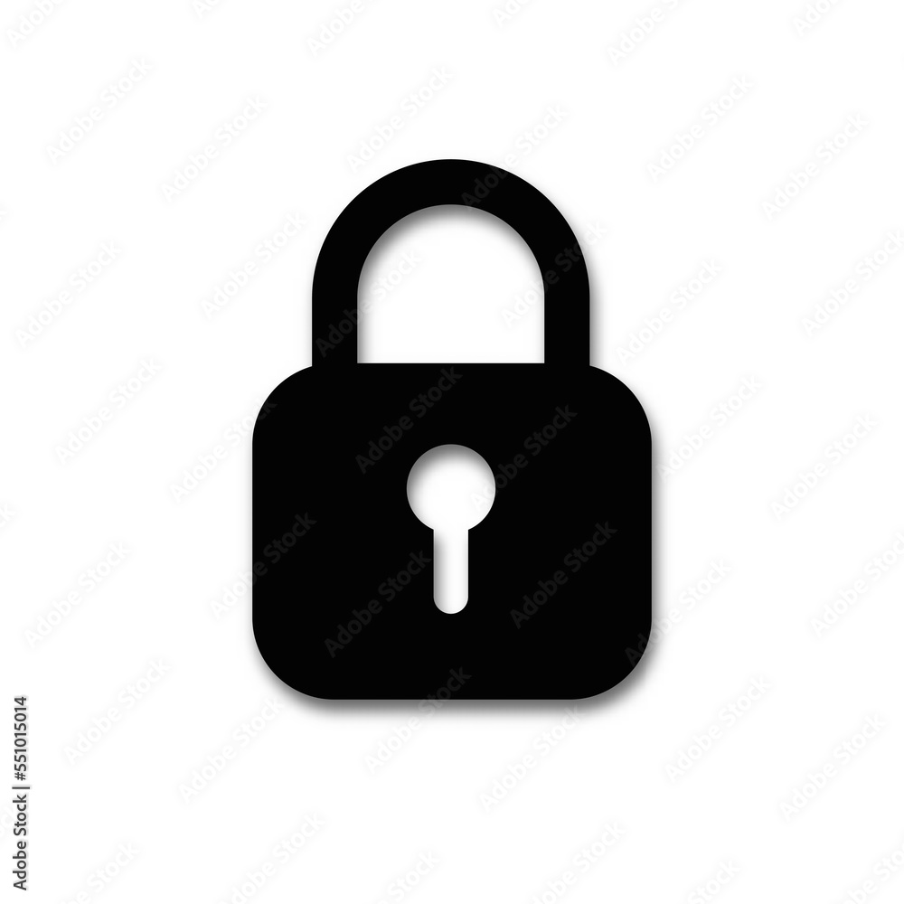 Padlock icon isolated on white background. Symbol sign lock. Vector illustration. Padlock icon isolated on white background. Symbol sign lock. Vector illustration.