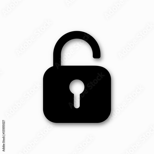 Padlock icon isolated on white background. Symbol sign unlock. Vector illustration.