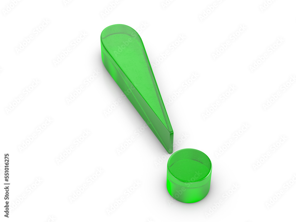 Glass exclamation mark symbol Glass exclamation mark symbol
