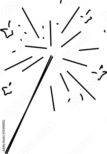 Party sparkler icon. White background. Vector illustration.