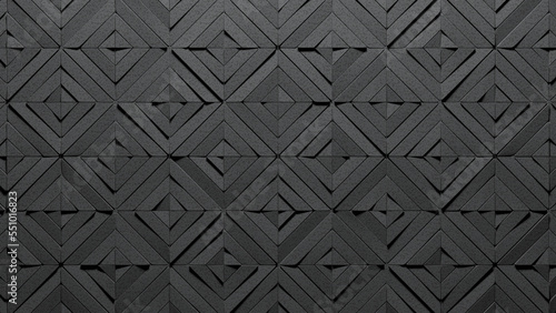 Dark Textured Geometrical Background (3d Illustration)