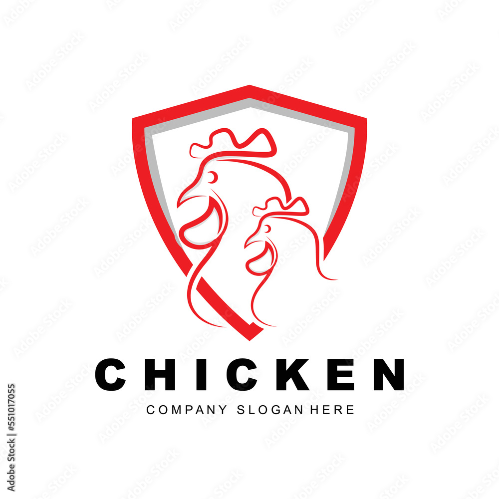 Chicken Logo, Farm Animal Vector, Design For Chicken Farm, Fried Chicken Restaurant, Cafe Chicken Logo, Farm Animal Vector, Design For Chicken Farm, Fried Chicken Restaurant, Cafe
