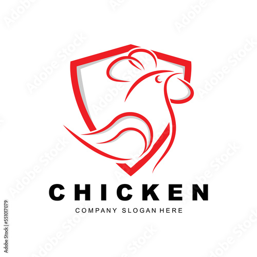 Chicken Logo, Farm Animal Vector, Design For Chicken Farm, Fried Chicken Restaurant, Cafe