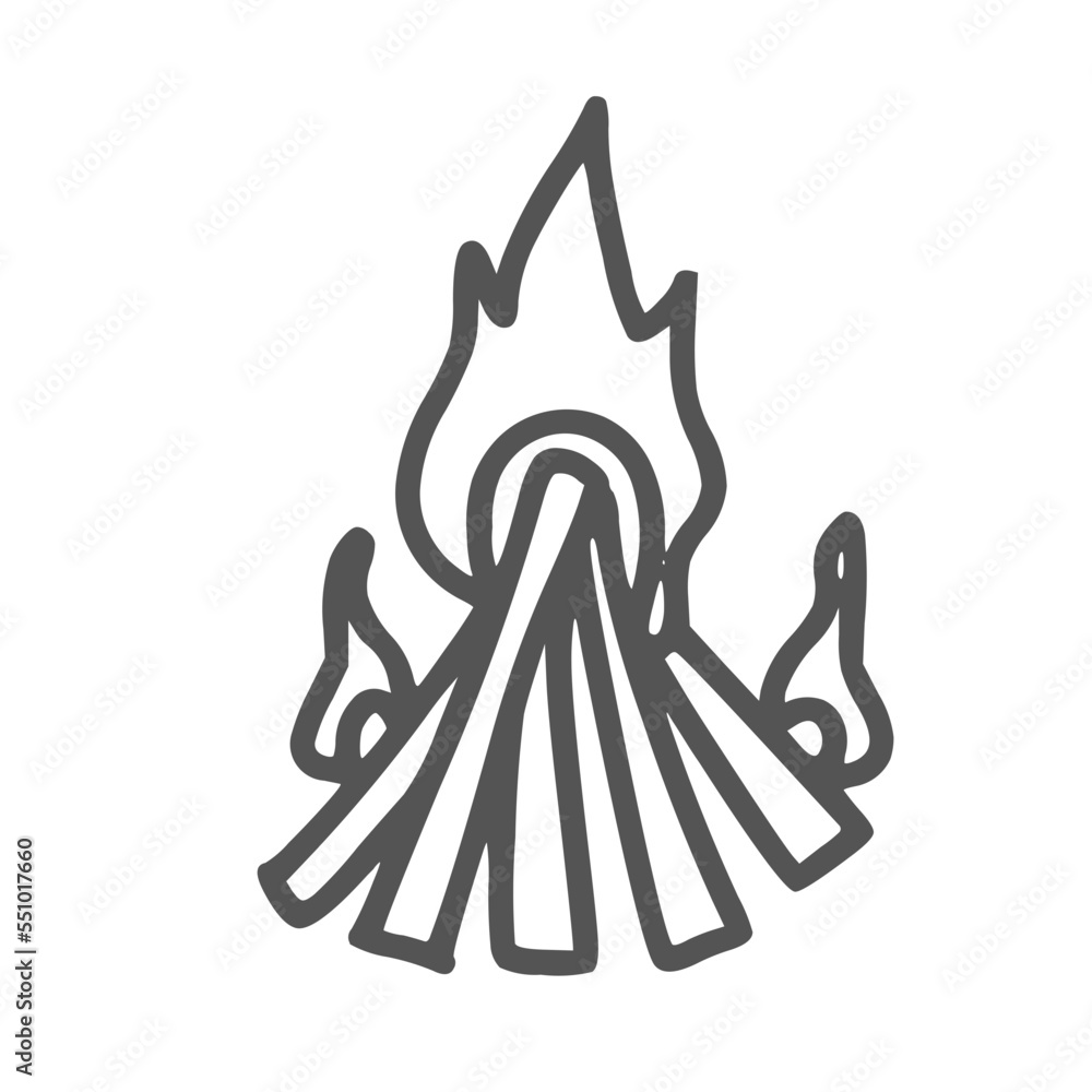 Travel Set outline Campfire Travel Set outline Campfire