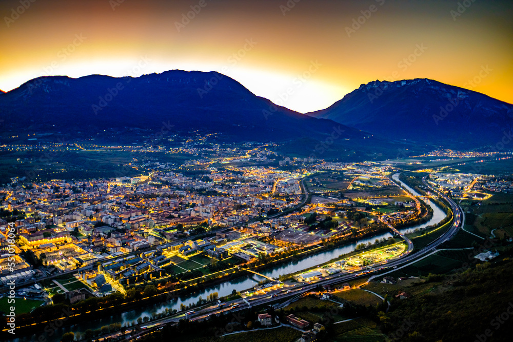 Fototapeta premium historic old town of Trentino - italy