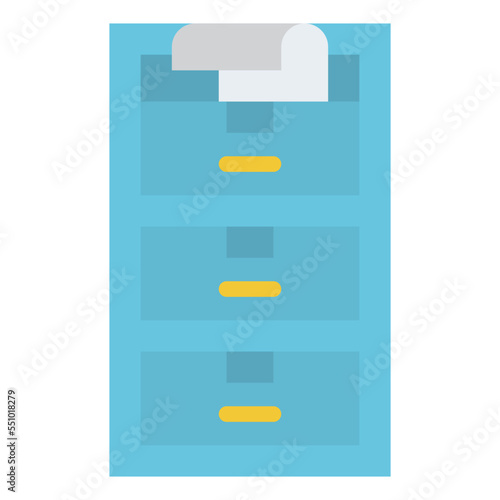 filing cabinet paper file document icon