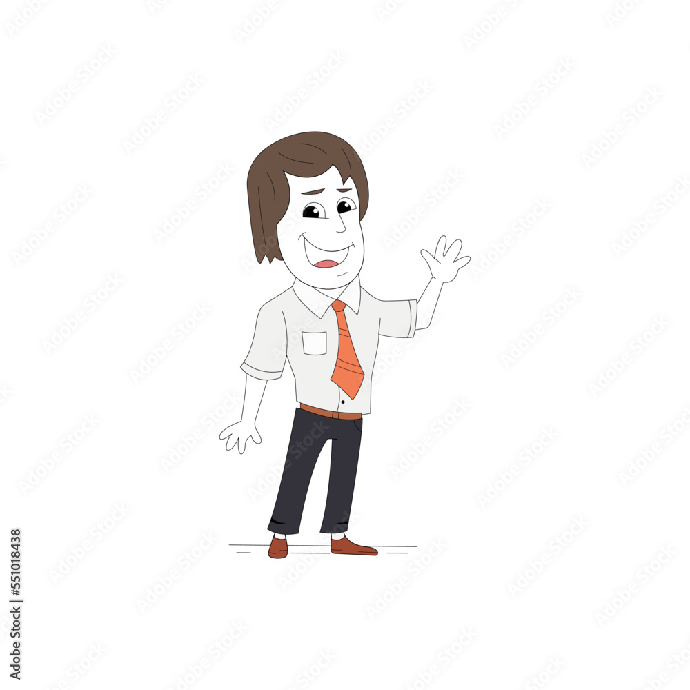 Corporate man standing and Saying Corporate man standing and Saying