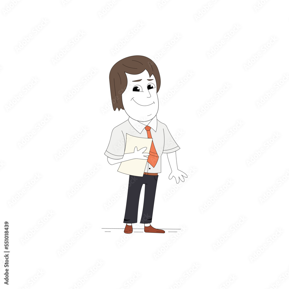 manager in formal suit holding a blank sheet. Corporate boy character vector isolated on white background. manager in formal suit holding a blank sheet. Corporate boy character vector isolated on white background.