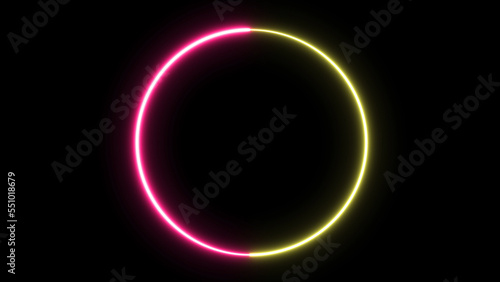 abstract seamless background sigt blue circle looped animation fluorescent lightanimation light glowing neon lines concept of waiting, downloading, update, loading 