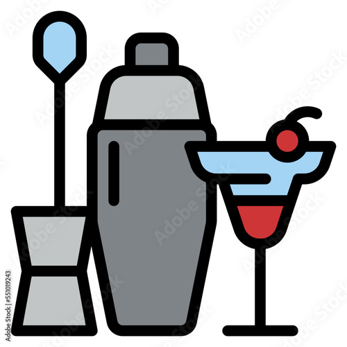 bartending cocktail mixer hobby icon