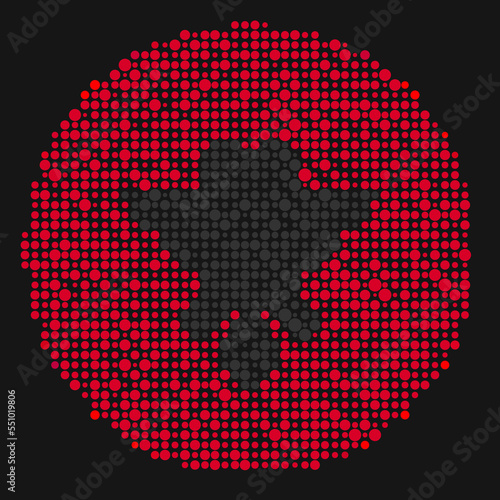 Albania Silhouette Pixelated pattern map illustration