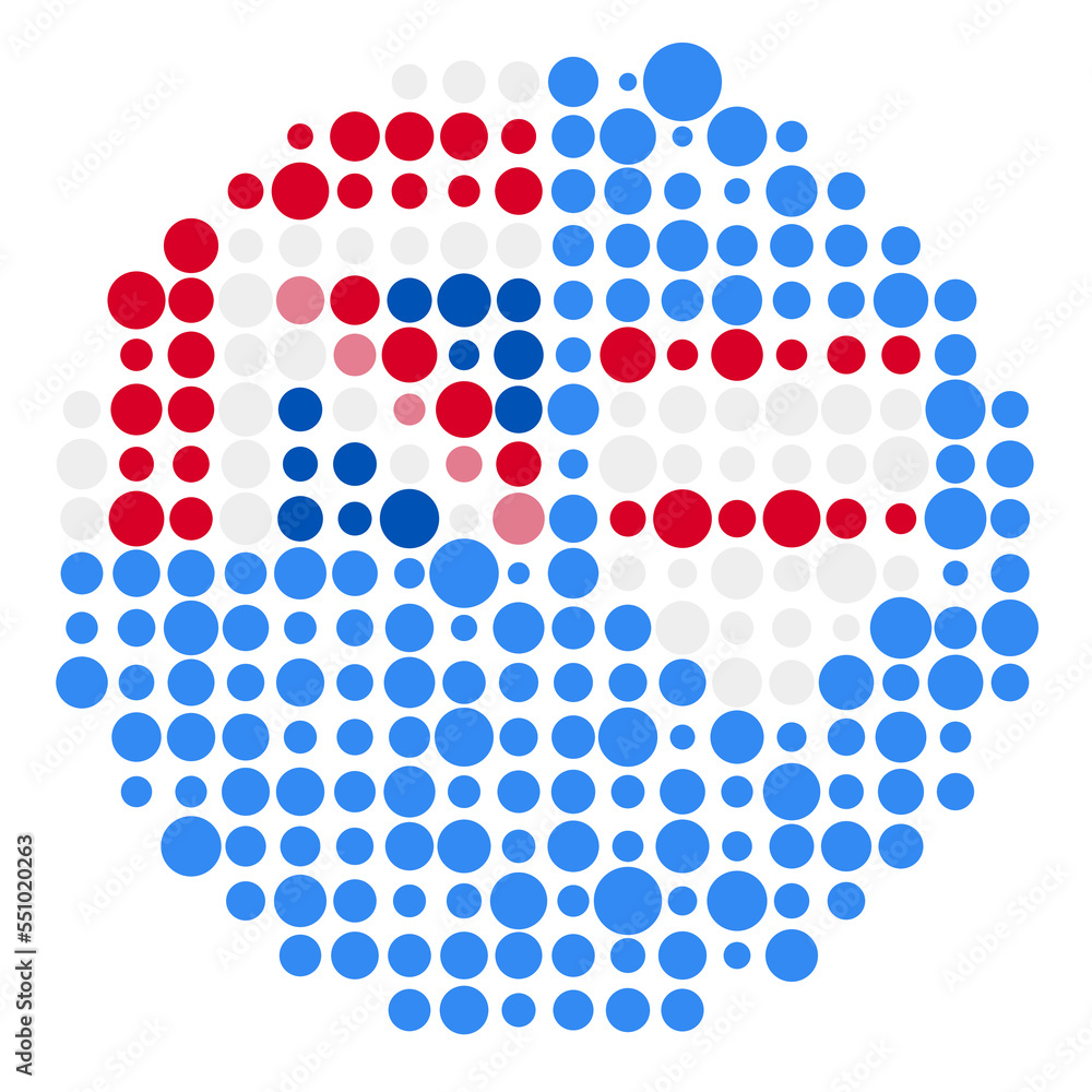 Fiji Silhouette Pixelated pattern map illustration