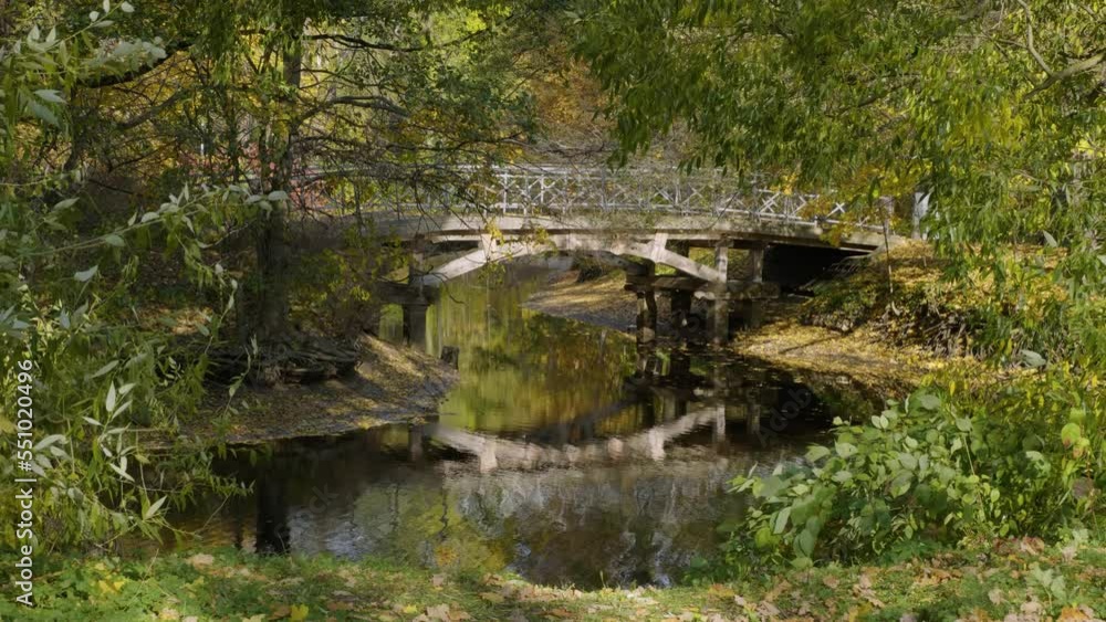 St. Petersburg, bridge in the Central Park on Elagin Island in autumn. St. Petersburg, bridge in the Central Park on Elagin Island in autumn.