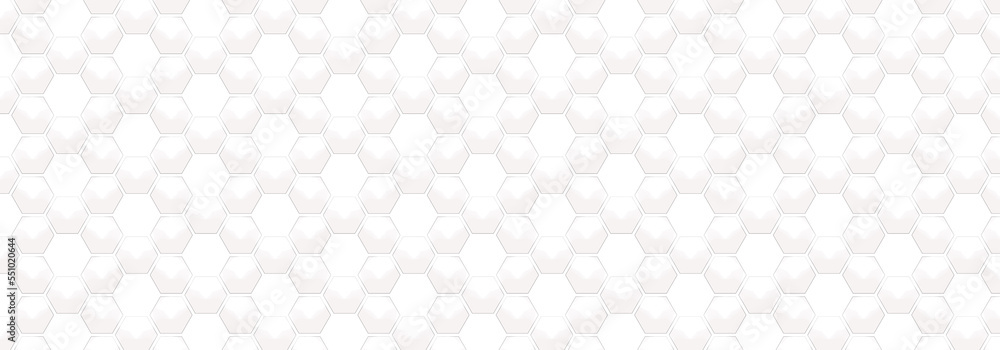 Fototapeta premium Embossed white hexagon on white backgrounds. Abstract tortoiseshell. Abstract honeycomb. Abstract pattern football