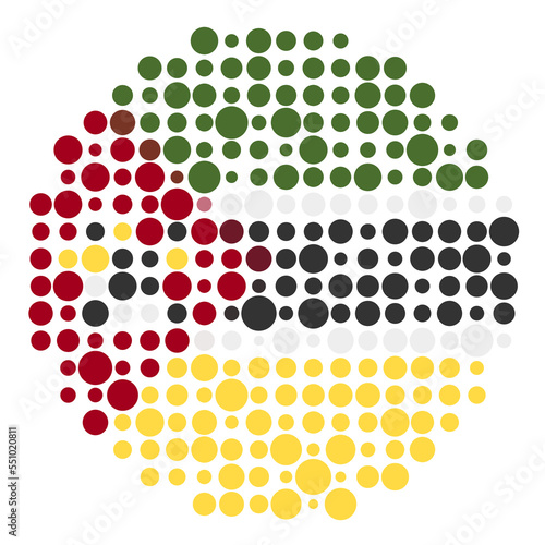 Mozambique Silhouette Pixelated pattern map illustration