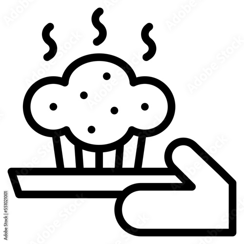 baking muffin cook hobby icon
