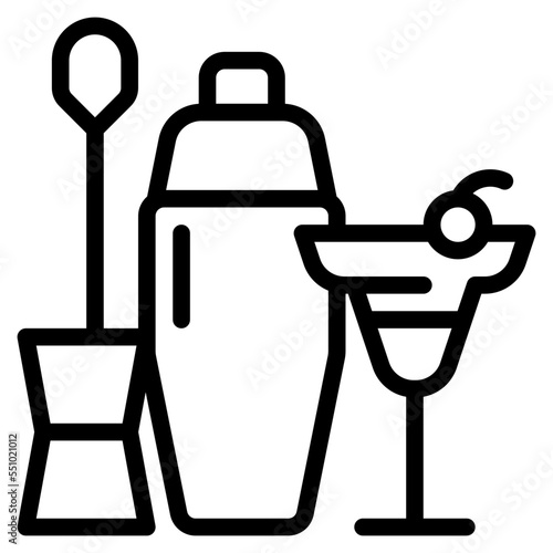 bartending cocktail mixer hobby icon