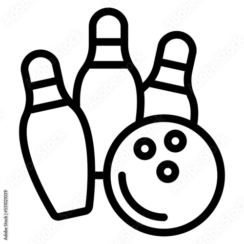 bowling skittles sport hobby icon