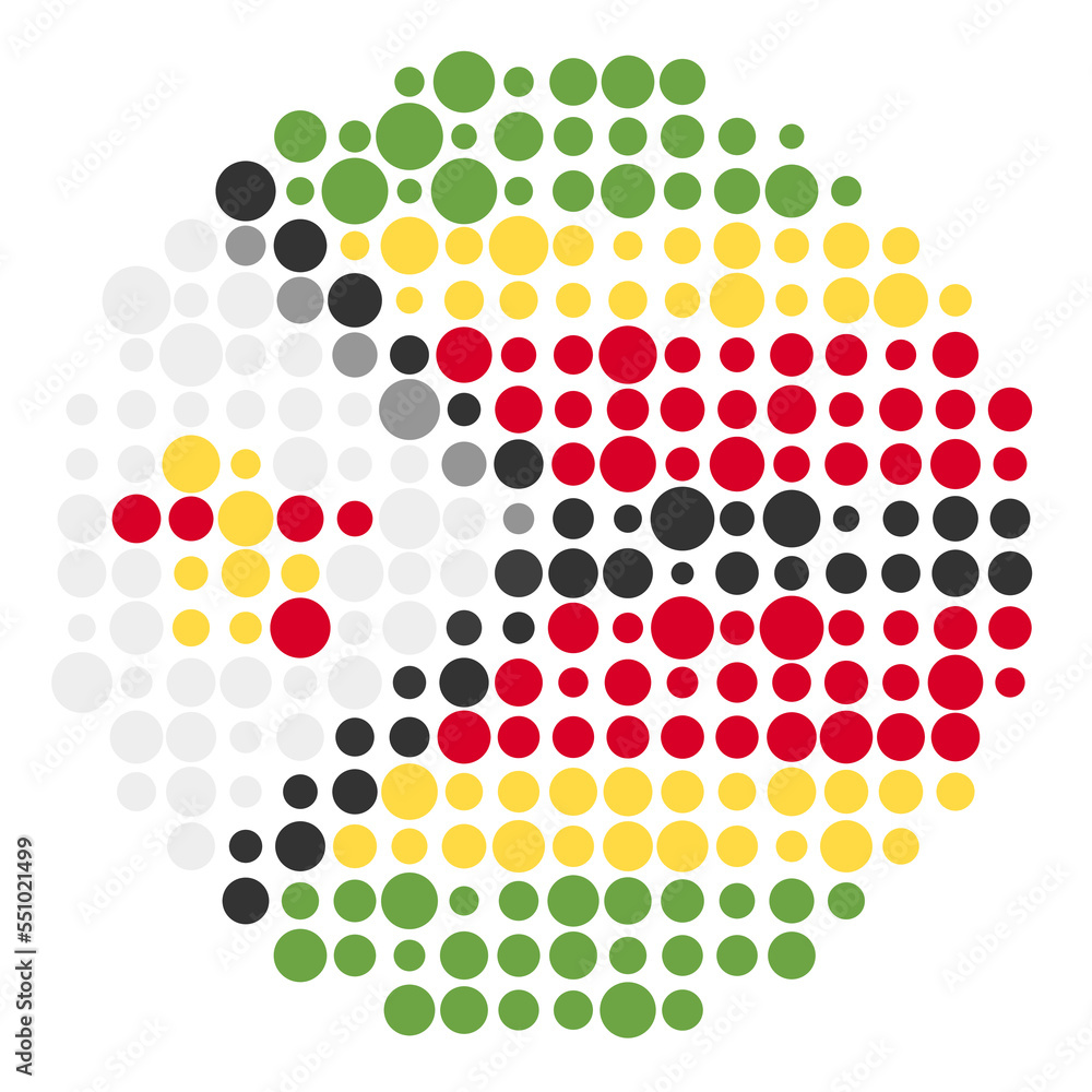 Zimbabwe Silhouette Pixelated pattern map illustration