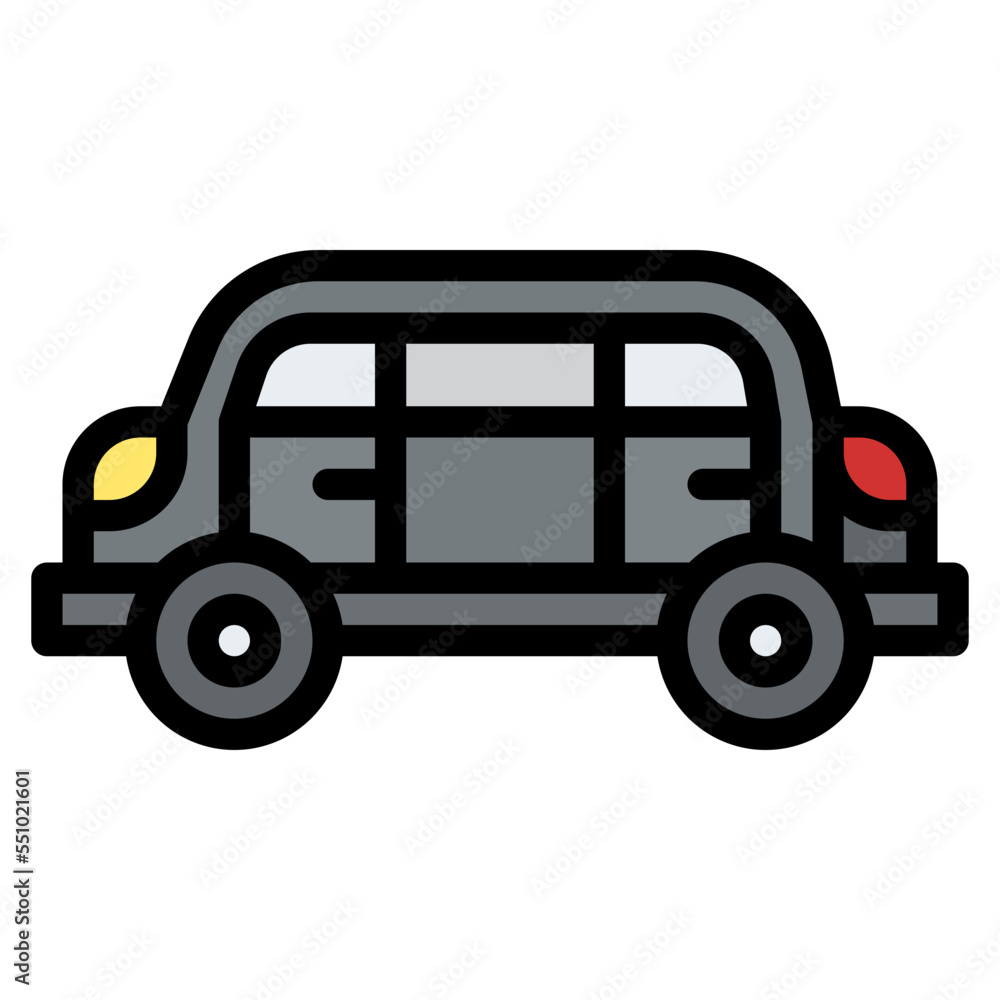 limousine vehicle transport transportation icon