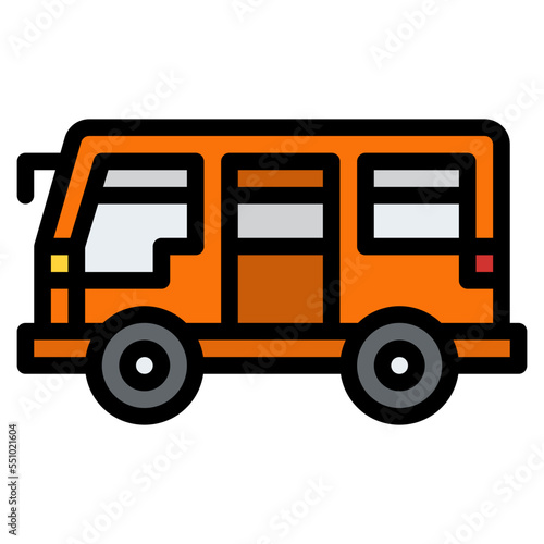 minibus vehicle transport transportation icon