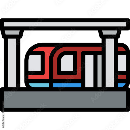 subway vehicle transport transportation icon