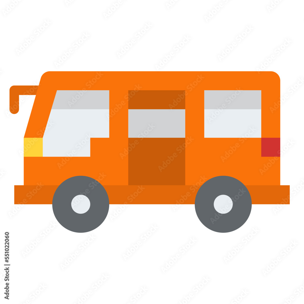 minibus vehicle transport transportation icon