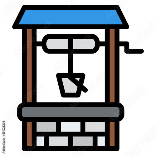 pond well building water icon