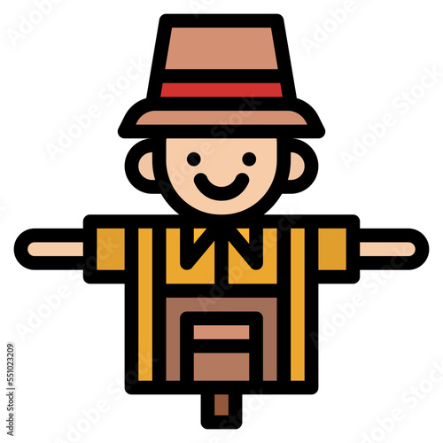 scarecrow farming farm strawman icon