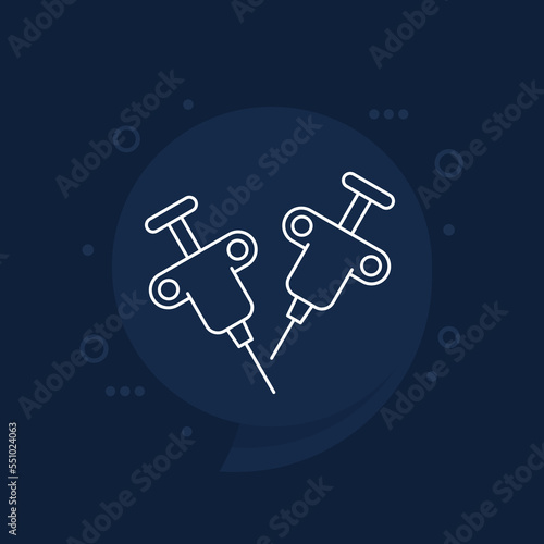 biopsy procedure line icon for web