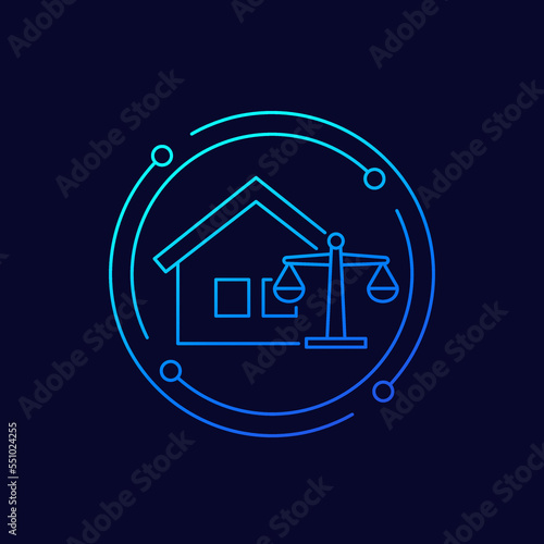 probate law icon, linear design