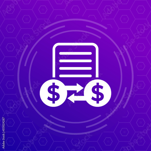 transaction info and payment details icon
