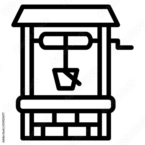 pond well building water icon