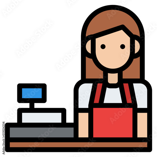 cashier store sell payment icon