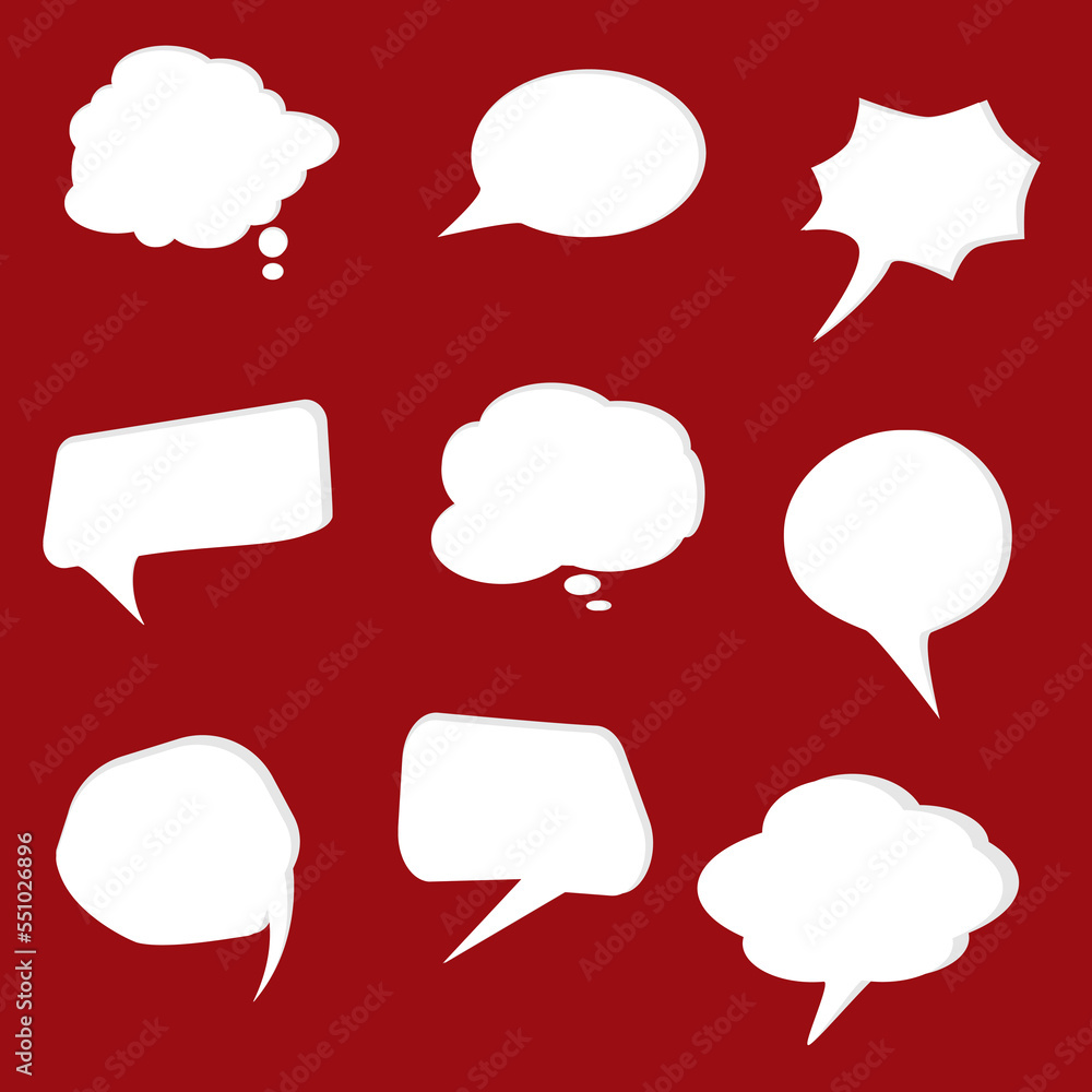 Set of speech bubble images. Comic style. vector illustration. Set of speech bubble images. Comic style. vector illustration.