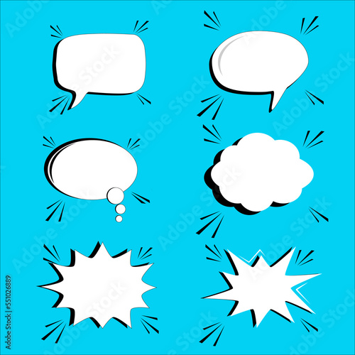Set of speech bubble images. Comic style. vector illustration.