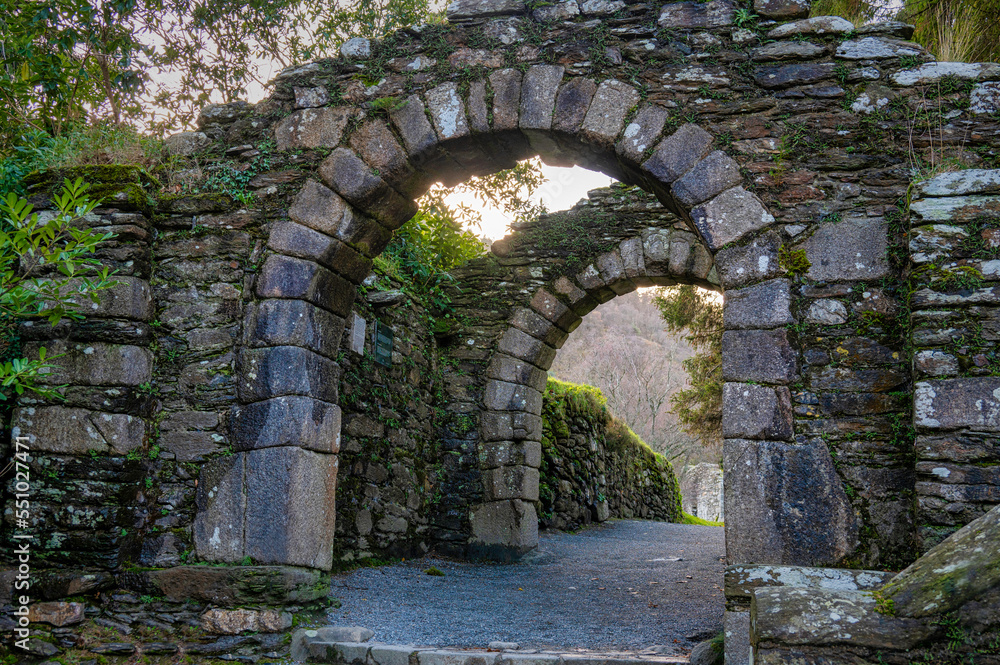 Obraz premium The Gateway to the monastic settlement founded in the 6th century by St Kevin