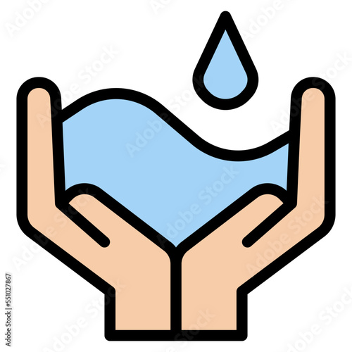 water saving protect nature ecology icon