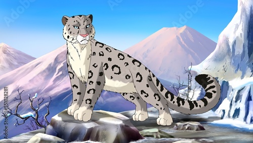 Snow Leopard illustration