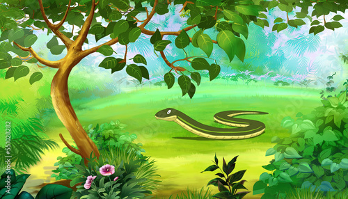 Slow Worm Limbless Lizard ikkustration.