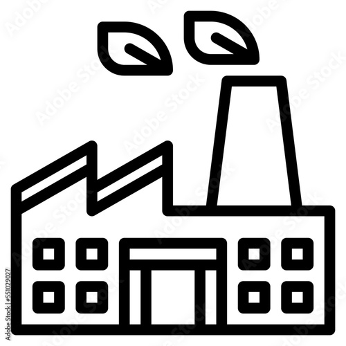 eco factory clean ecology icon