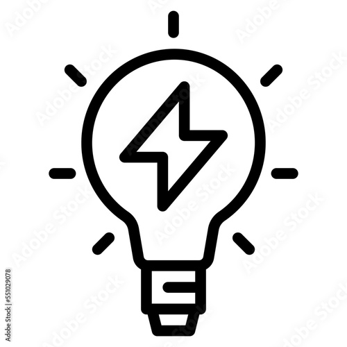 light energy saving electronic icon
