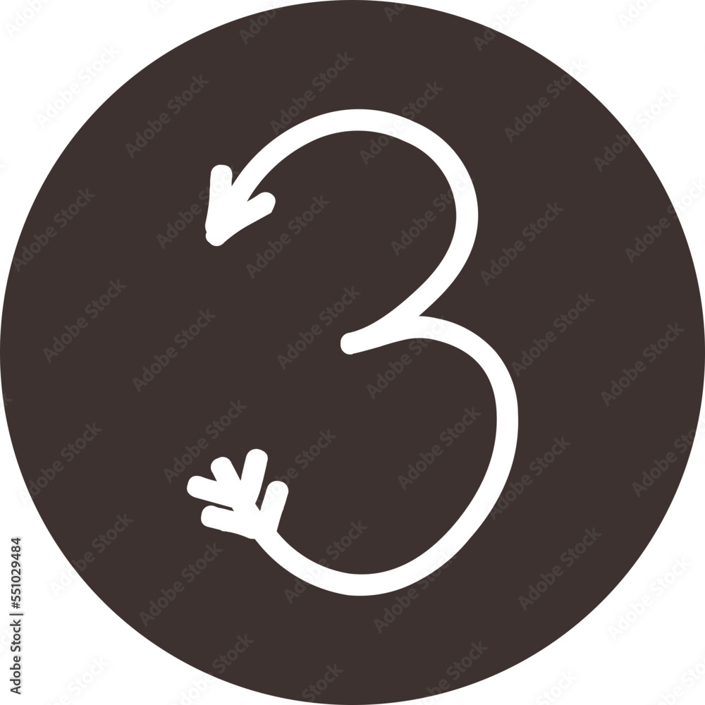 Arrow direction alphabet flat 3 numeric letters Arrow direction alphabet flat 3 numeric letters