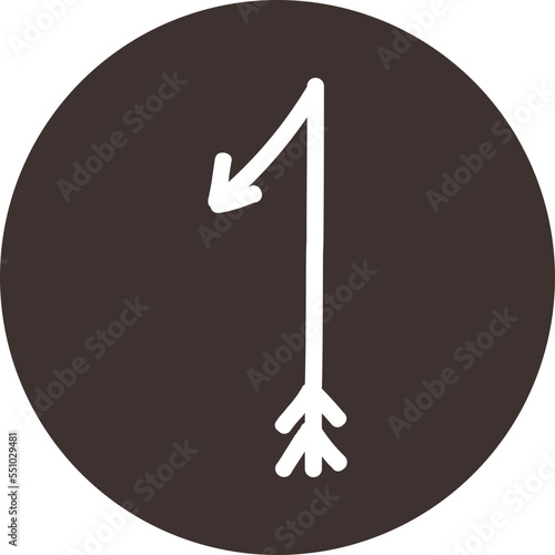 Arrow direction alphabet flat 1 numeric letters